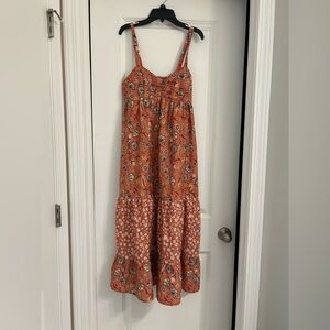 Band of the Free Medium Floral Orange & Pink Summer Dress